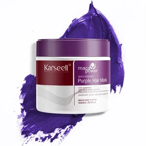 ماسک مو کاسه ای کارسل KARSEELL مدل PURPLE حجم 500 میلی لیتر
