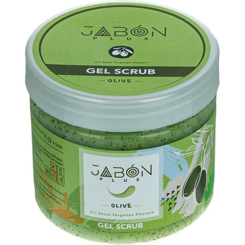 ژل اسکراب لایه بردار پوست ژبن پلاس مدل Olive وزن 375 گرم